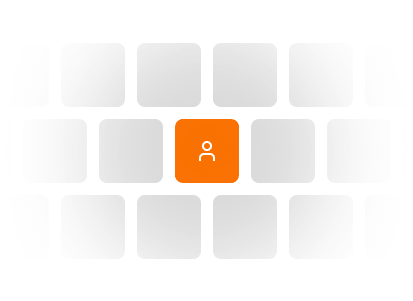 Illustrated graphic of the right journalist being highlighed.